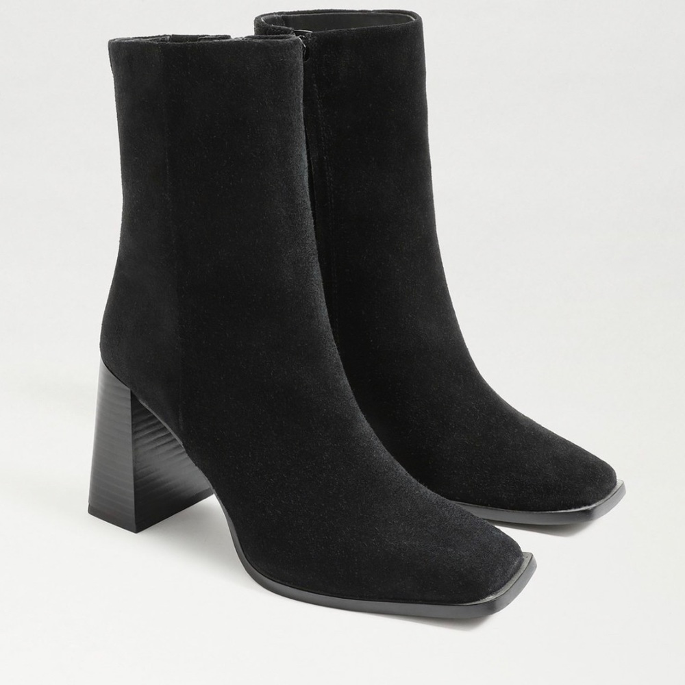 Sam Edelman Black Suede Ankle Boots